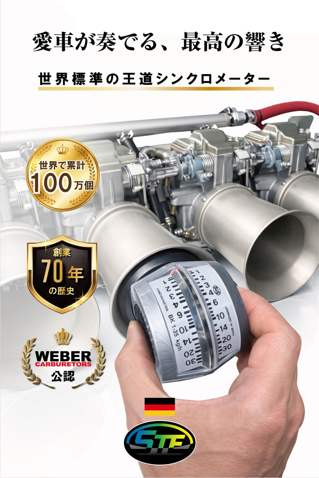 【大口径用 : 内径60~70mm】シンクロメーター TYPE-BK