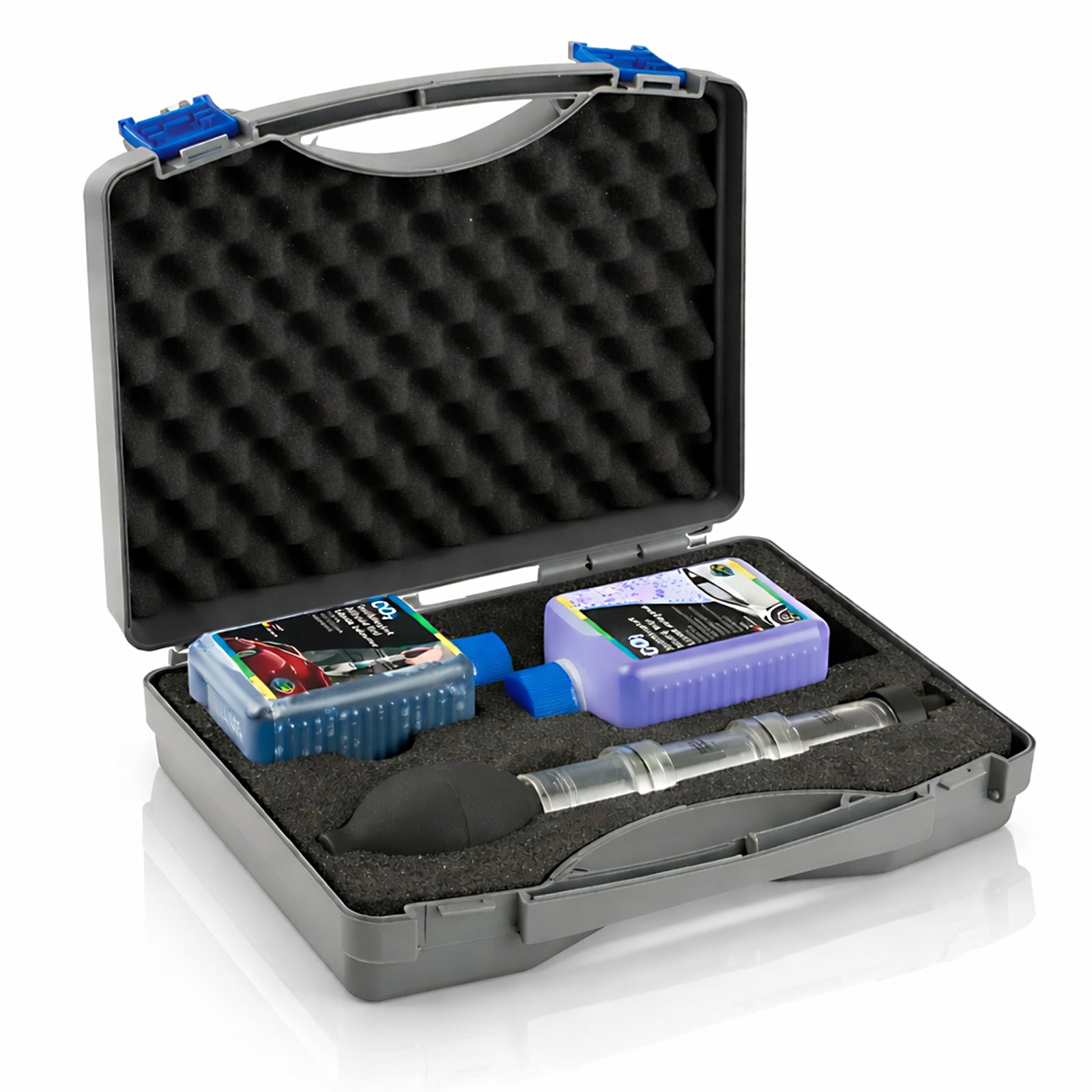 ドイツ製 STE CO2リークテスター・コンプリートセット（テスター本体、テスト液、洗浄液、専用キャリーケース付）